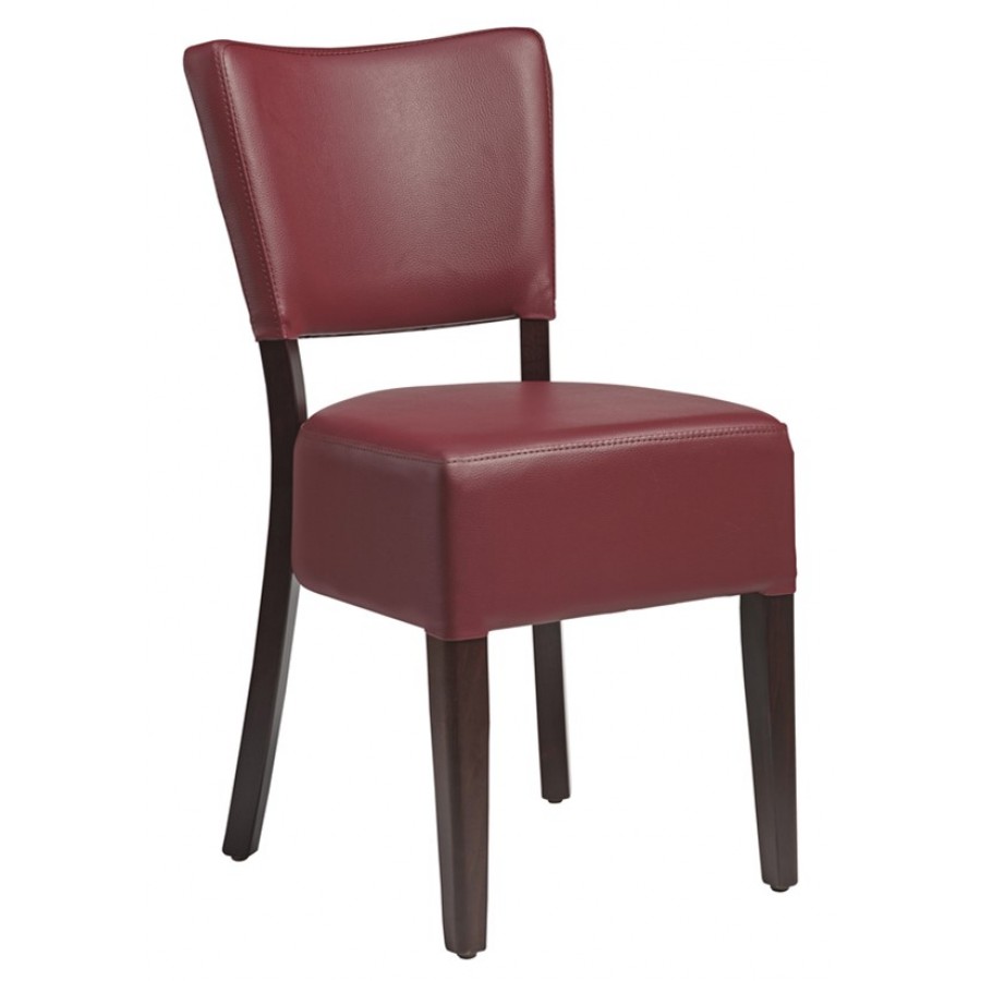 Club Side Chair With Wooden Frame